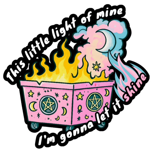 Pink Dumpster Fire Sticker