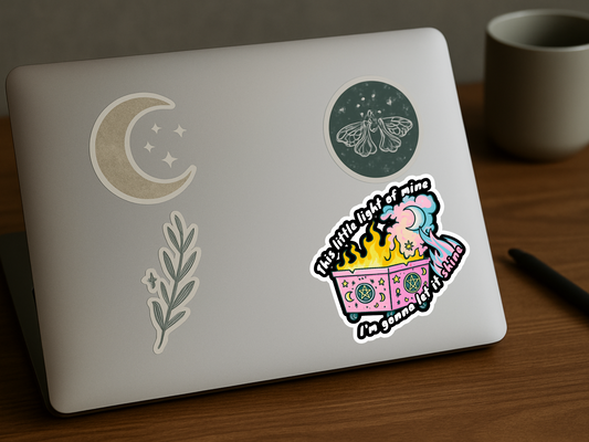 Pink Dumpster Fire Sticker